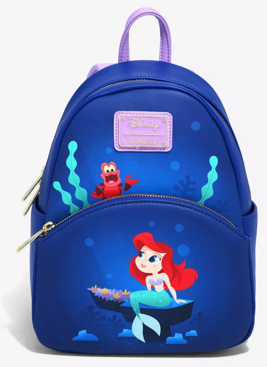 Loungefly The Little Mermaid Ariel & Sebastian Under the Sea Mini Backpack