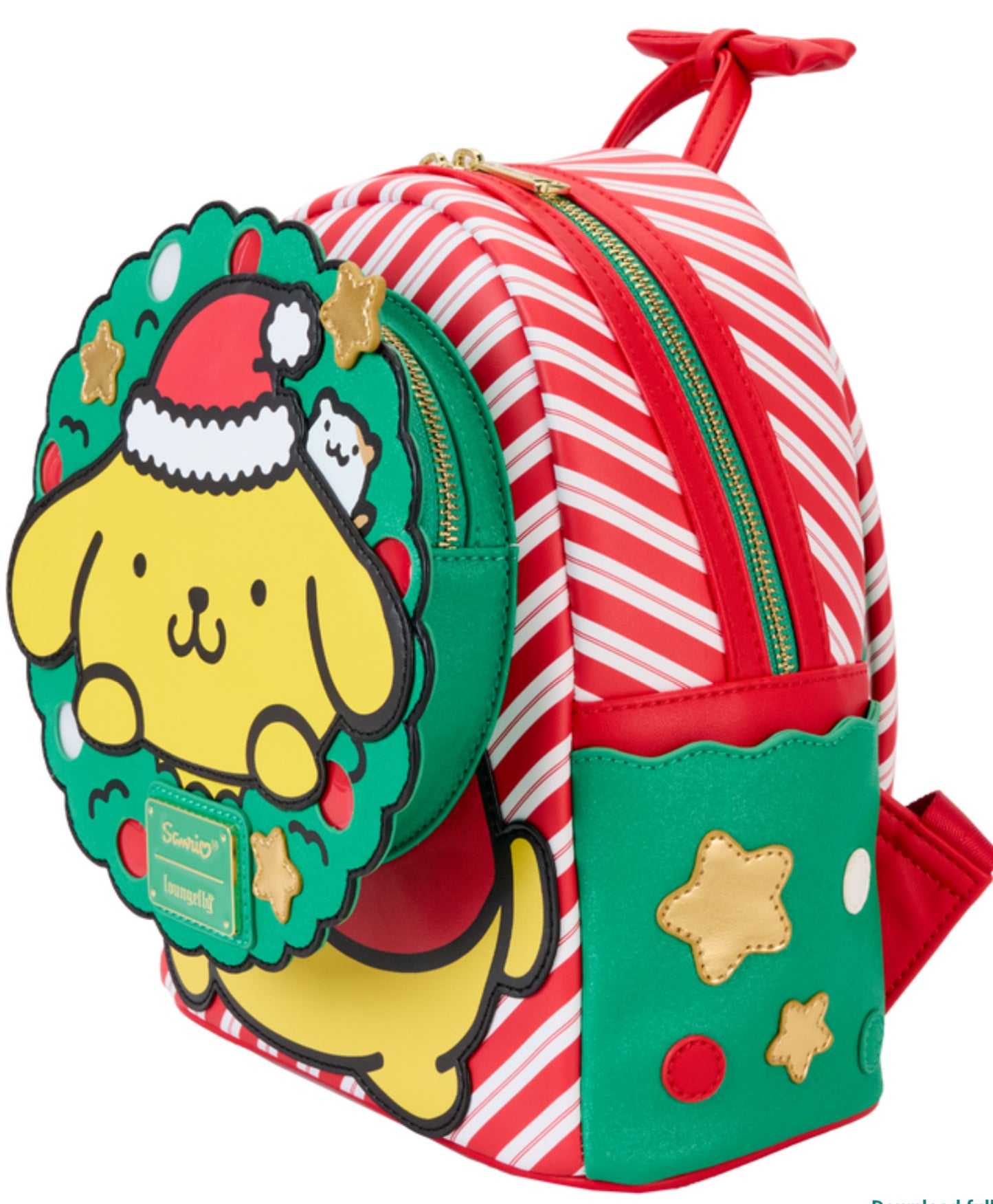 Loungefly Sanrio Exclusive Pompompurin Santa Hat Light Up Mini Backpack