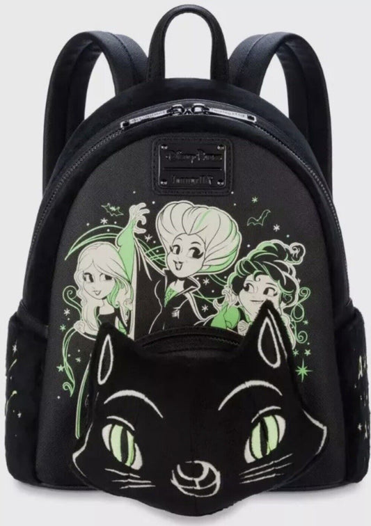 Loungefly Hocus Pocus Sanderson Sisters & Binx Glow Mini Backpack