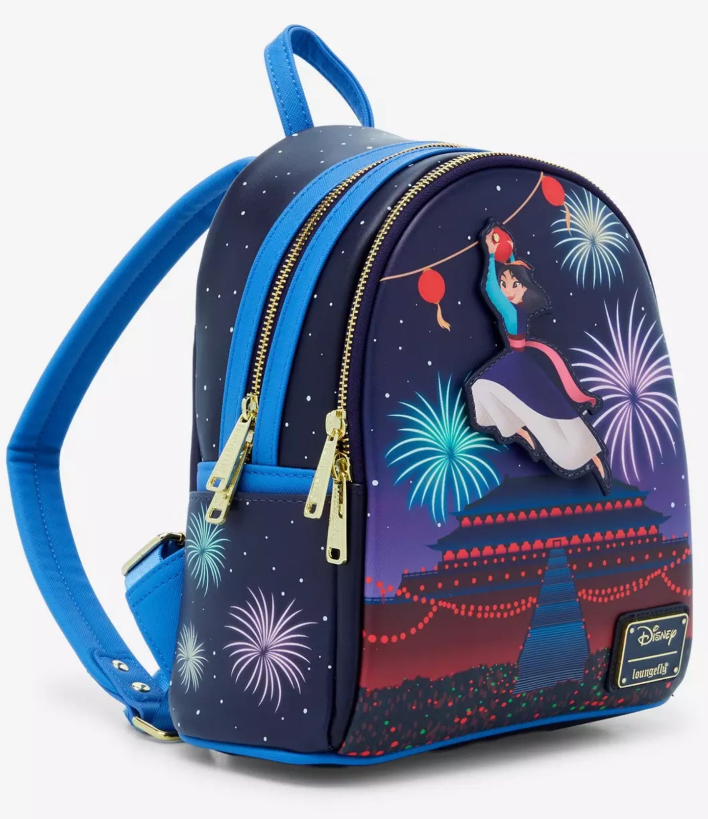 Loungefly Disney Mulan Fireworks Glow-in-the-Dark Mini Backpack