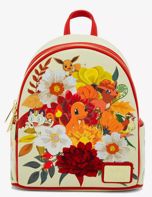 Loungefly Pokémon Charmander and Friends Floral Mini Backpack