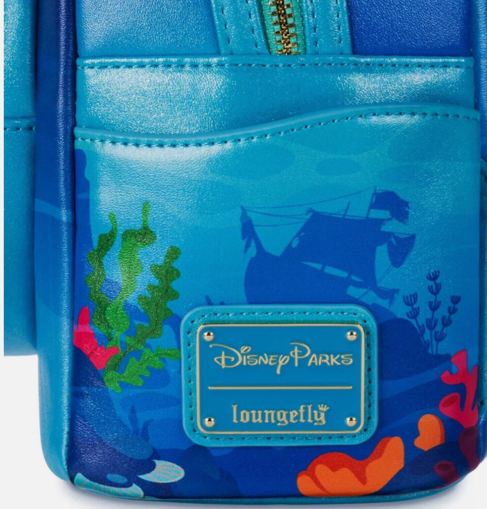 The Little Mermaid 35th Anniversary Glow-in-the-Dark Loungefly Mini Backpack