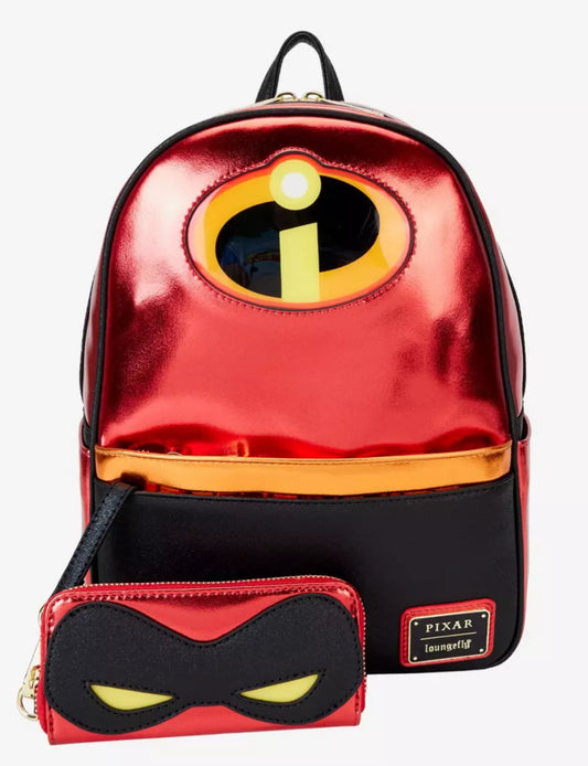 Loungefly Disney Pixar The Incredibles Suit Light-Up Mini Backpack With Coin Purse