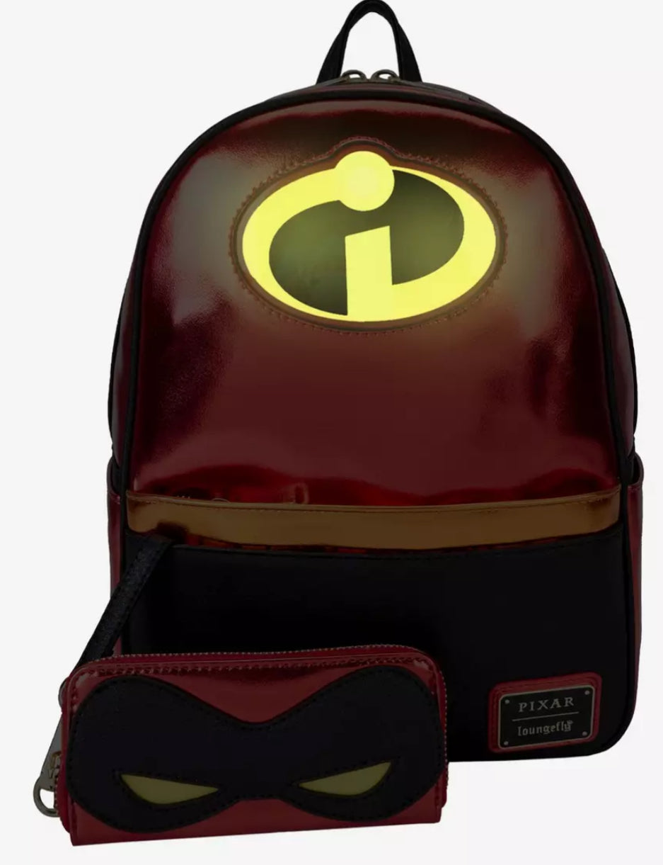 Loungefly Disney Pixar The Incredibles Suit Light-Up Mini Backpack With Coin Purse