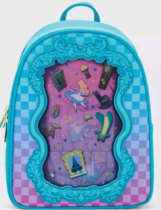 Loungefly Disney Alice in Wonderland Rabbit Hole Lenticular Mini Backpack