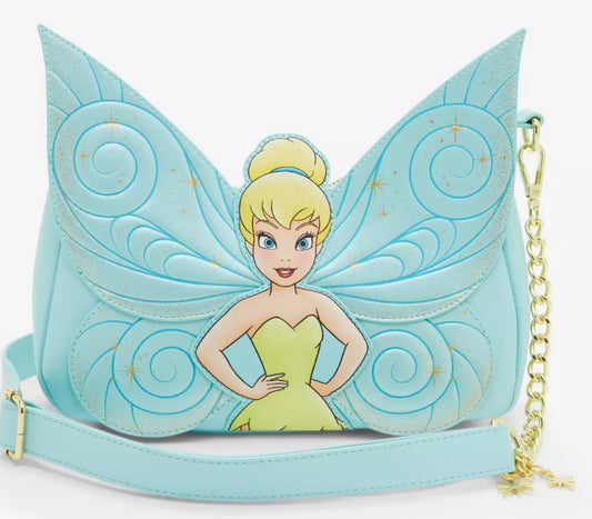 Loungefly Disney Peter Pan Tinker Bell Glitter Crossbody Bag