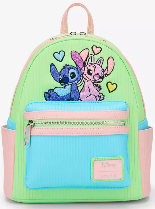 Loungefly Disney Lilo & Stitch Angel & Stitch Pastel Mini Backpack