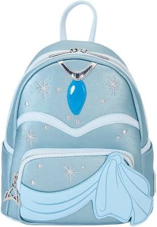 Loungefly The Princess and the Frog Tiana Blue Gown Glitter Cosplay Mini Backpack
