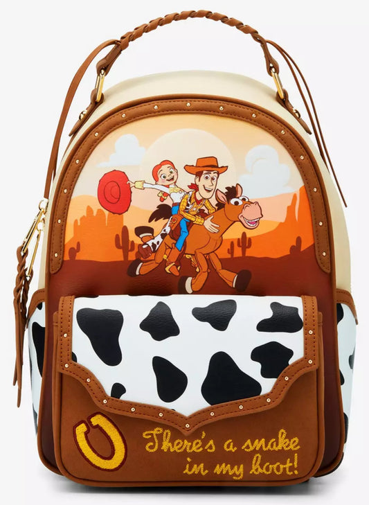 Disney Pixar Toy Story Woody, Jessie, and Bullseye Western Mini Backpack