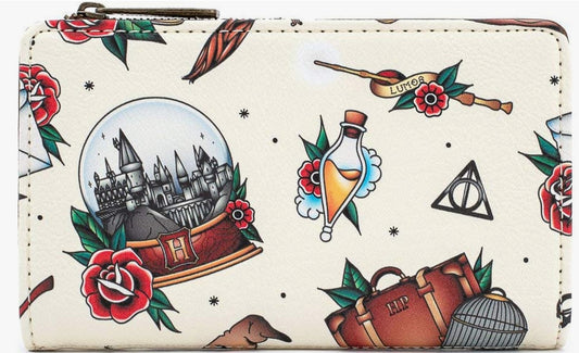 Loungefly x Harry Potter Tattoo All-Over Print Wallet