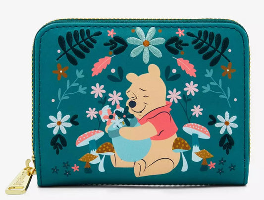 Loungefly Disney Winnie the Pooh Floral Small Zip Wallet