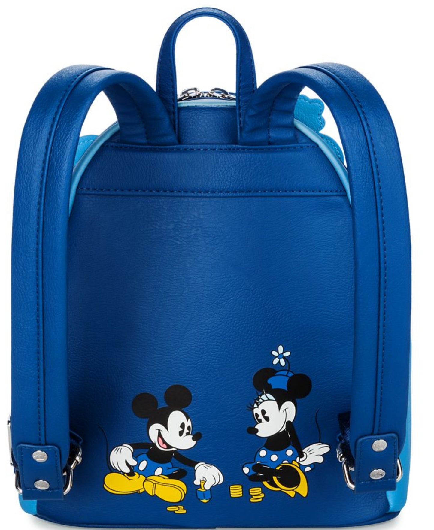 Disney Mickey and Minnie Mouse Hanukkah Light-Up Loungefly Mini Backpack & Disney Ears Bundle