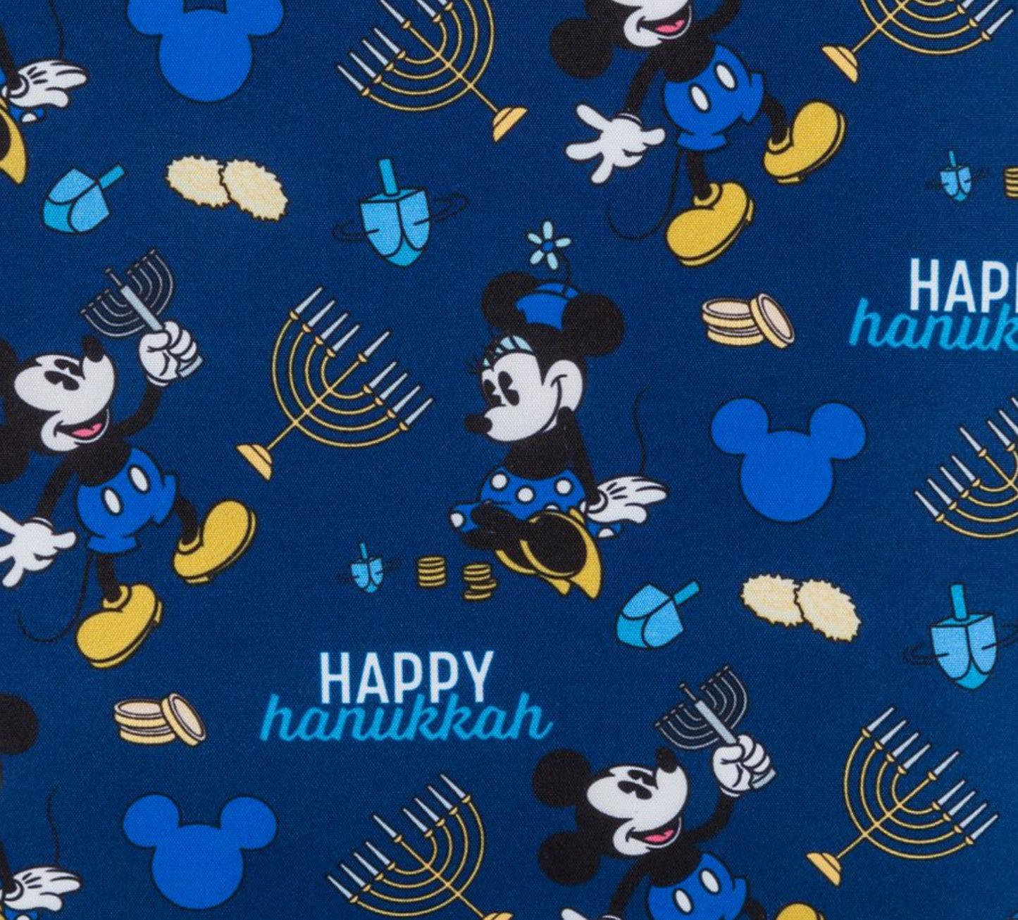 Disney Mickey and Minnie Mouse Hanukkah Light-Up Loungefly Mini Backpack & Disney Ears Bundle