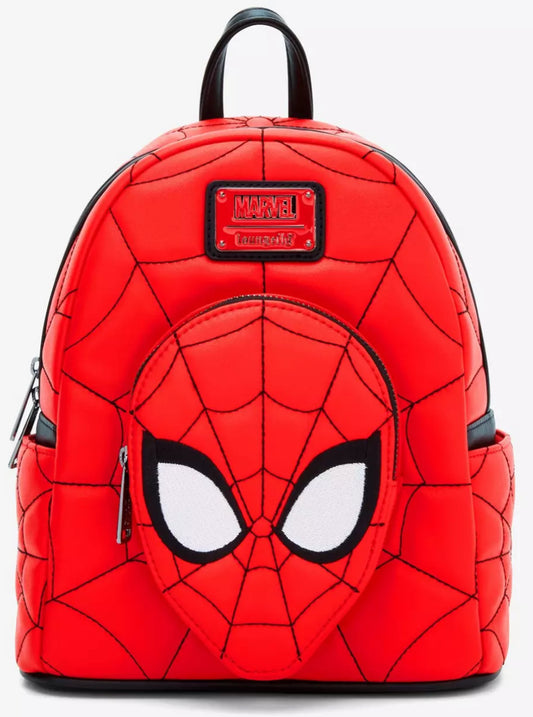 Loungefly Marvel Spider-Man Quilted Mask Mini Backpack