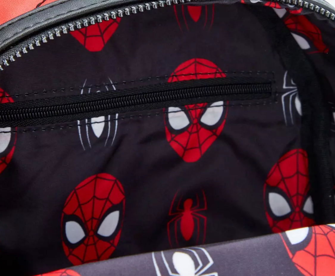 Loungefly Marvel Spider-Man Quilted Mask Mini Backpack