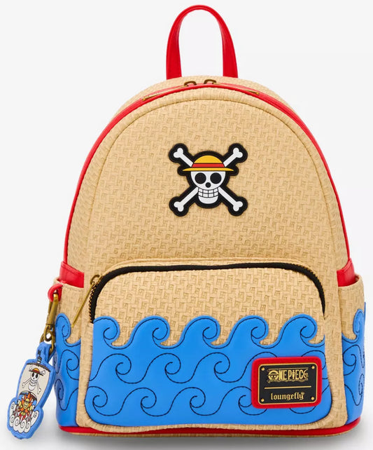 Loungefly One Piece Waves Textured Mini Backpack