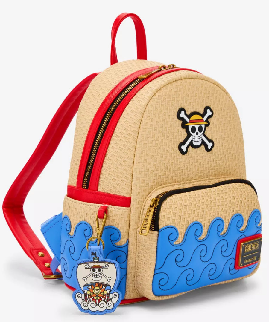 Loungefly One Piece Waves Textured Mini Backpack