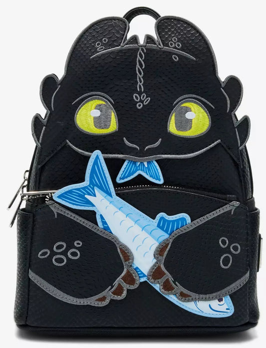 Loungefly DreamWorks How to Train Your Dragon Toothless & Fish Figural Mini Backpack