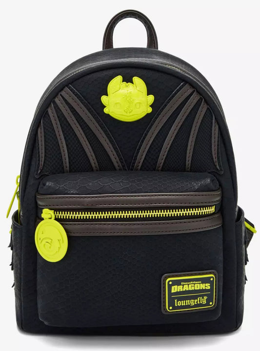 Loungefly DreamWorks How To Train Your Dragon Toothless Neon Mini Backpack