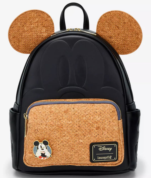 Loungefly Disney Mickey Mouse Cork Ears Pin Display Mini Backpack