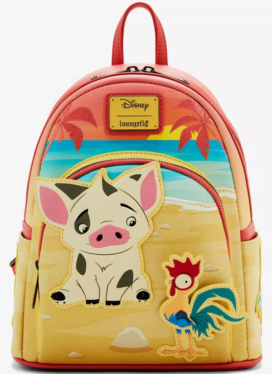 Loungefly Disney Moana Pua & Hei Hei Sunset Mini Backpack