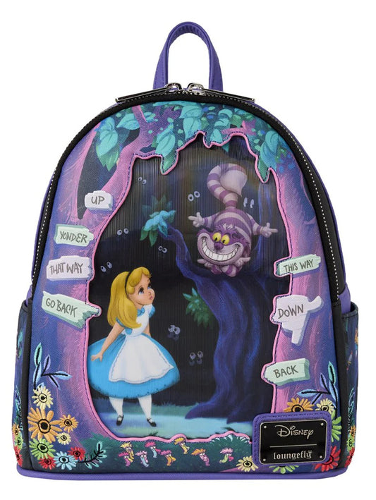 Loungefly Disney Alice in Wonderland Tulgey Wood Lenticular Mini Backpack