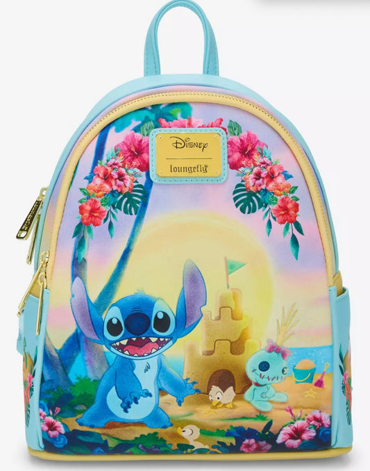 Loungefly Disney Lilo & Stitch Beach Scene Mini Backpack