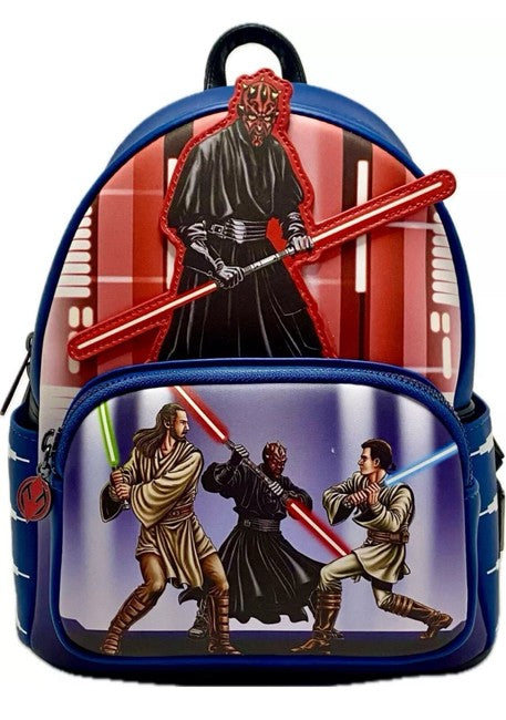 Loungefly Darth Maul Villains Duel Of The Fates Star Wars Phantom Menace  Mini Backpack