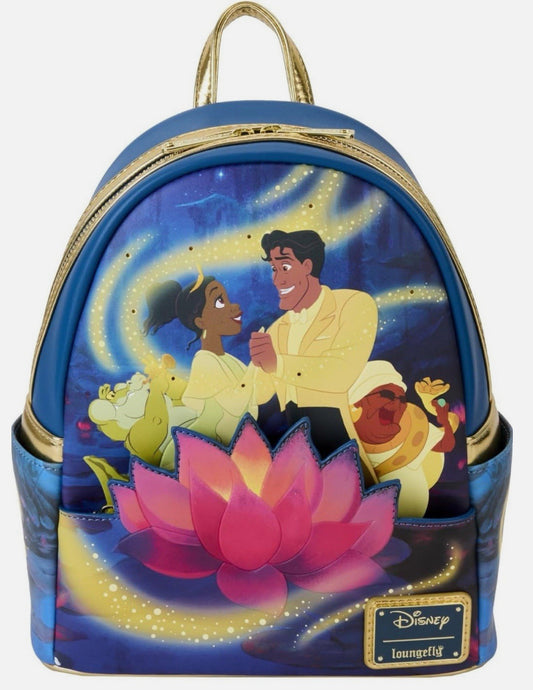 Loungefly The Princess And The Frog 15th Tiana & Naveen Glow Mini Backpack