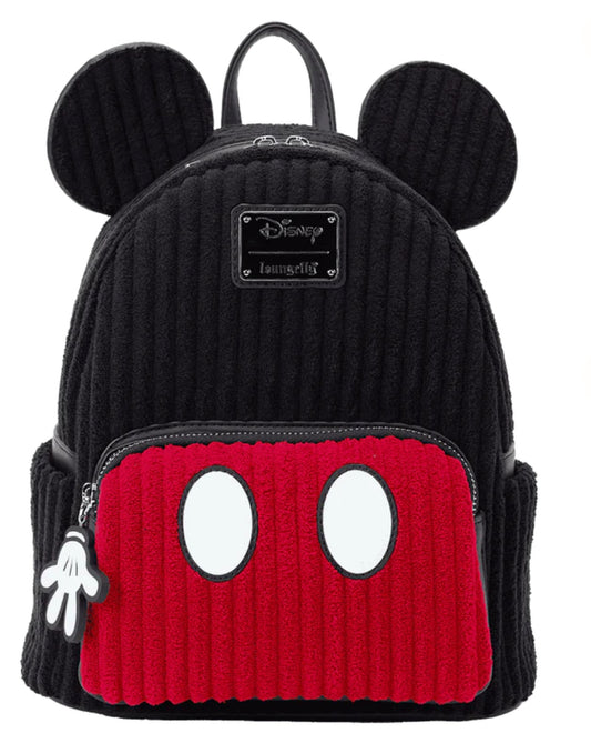 Loungefly Disney Mickey Mouse Exclusive Plush Corduroy Cosplay Mini Backpack