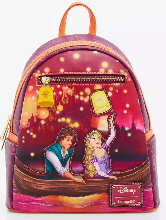 Loungefly Disney Tangled Rapunzel & Flynn Boat Scene Glow-in-the-Dark Mini Backpack