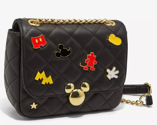 Loungefly Disney Mickey Mouse Icons Quilted Crossbody Bag