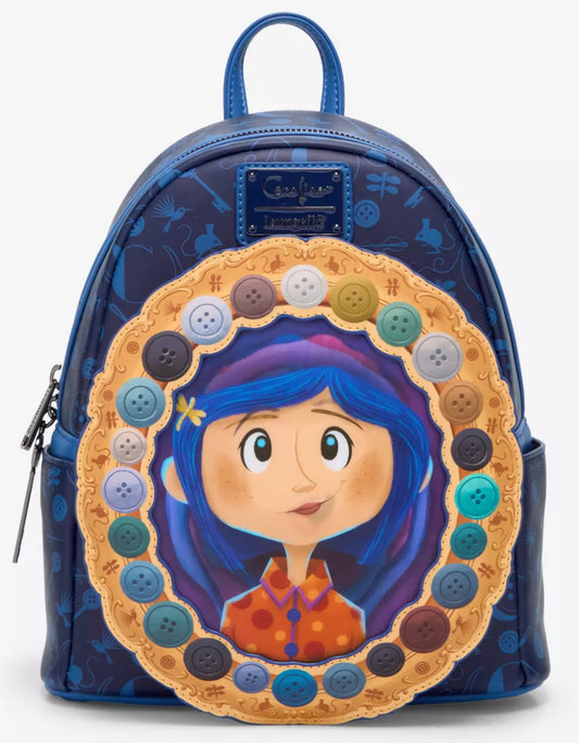 Loungefly Coraline Portal Button Frame Lenticular Mini Backpack