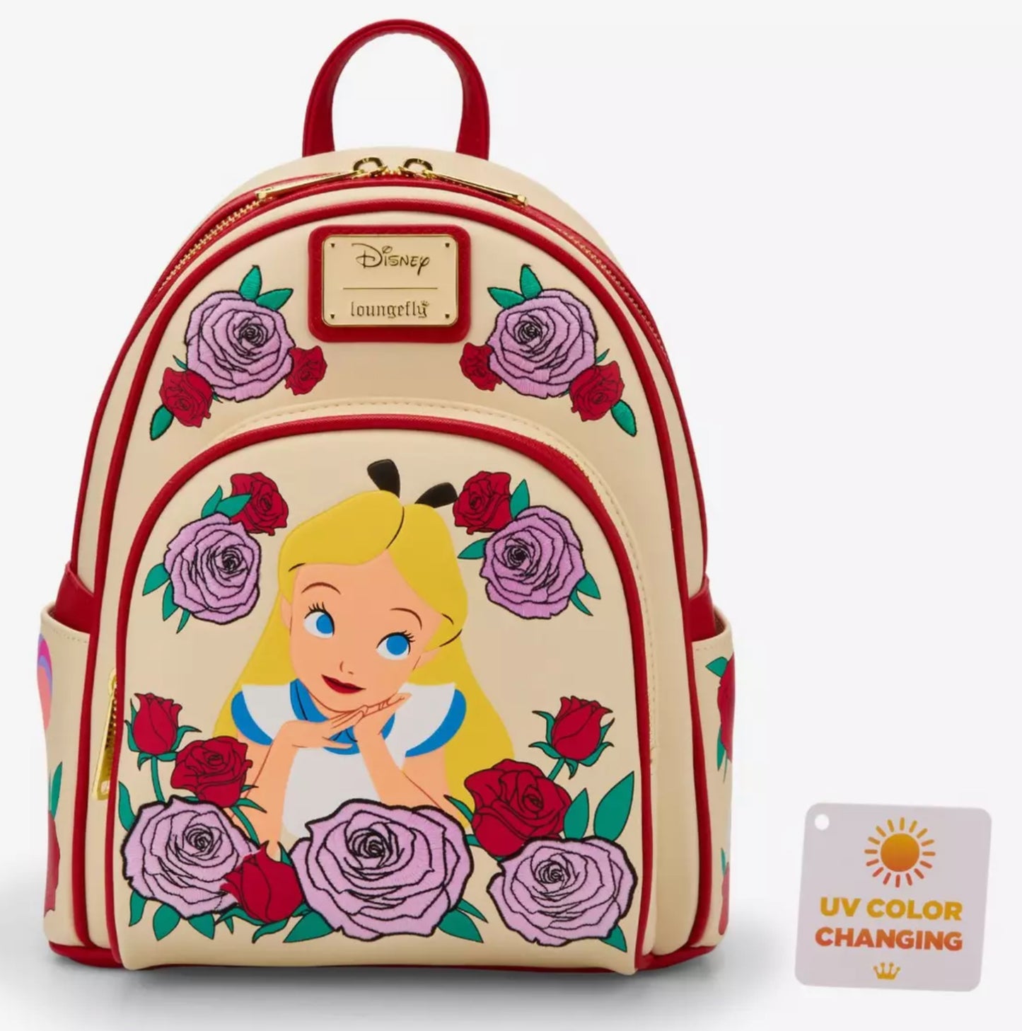 Loungefly Disney Alice in Wonderland Color Changing Roses Mini Backpack