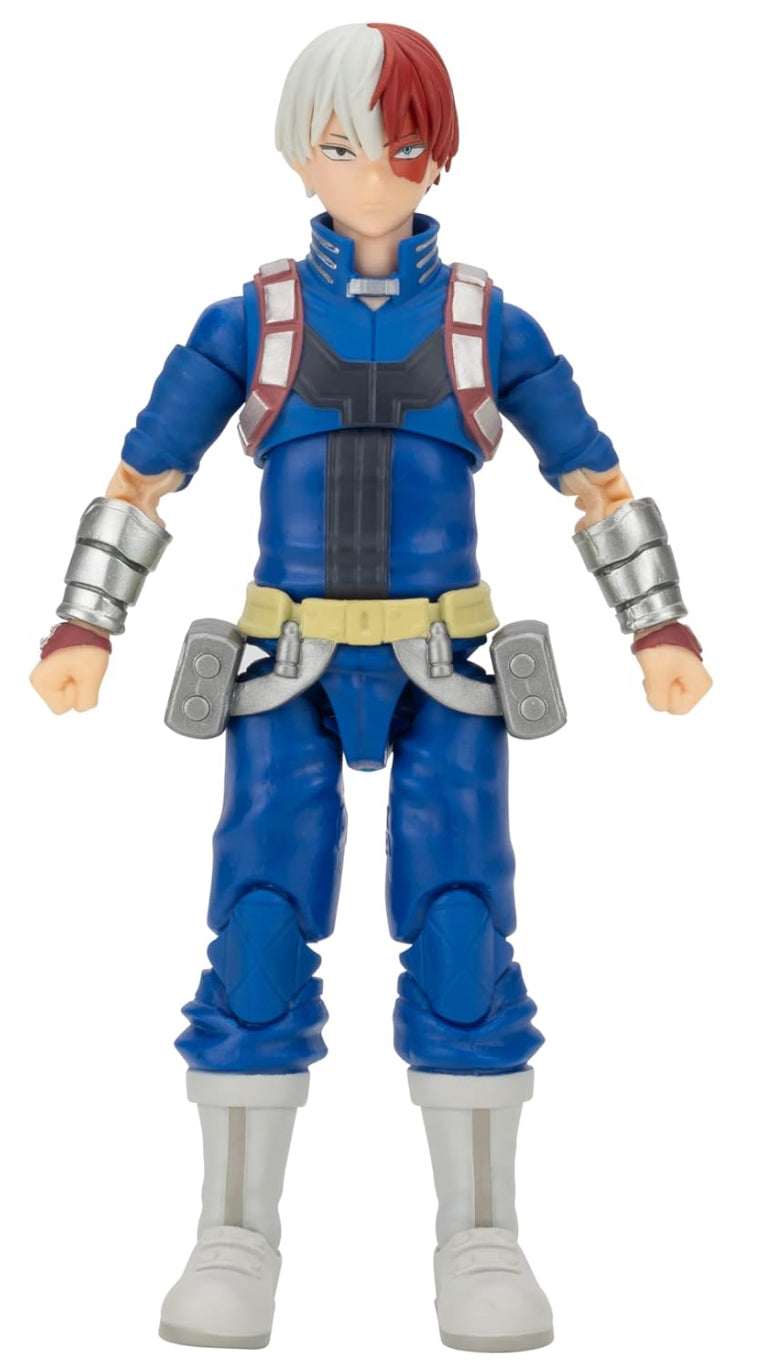 Total Anime Shoto Todoroki 6.5 Inch Figure with Swappable Faceplates, Alternate Hands, and Fire and Ice Effects