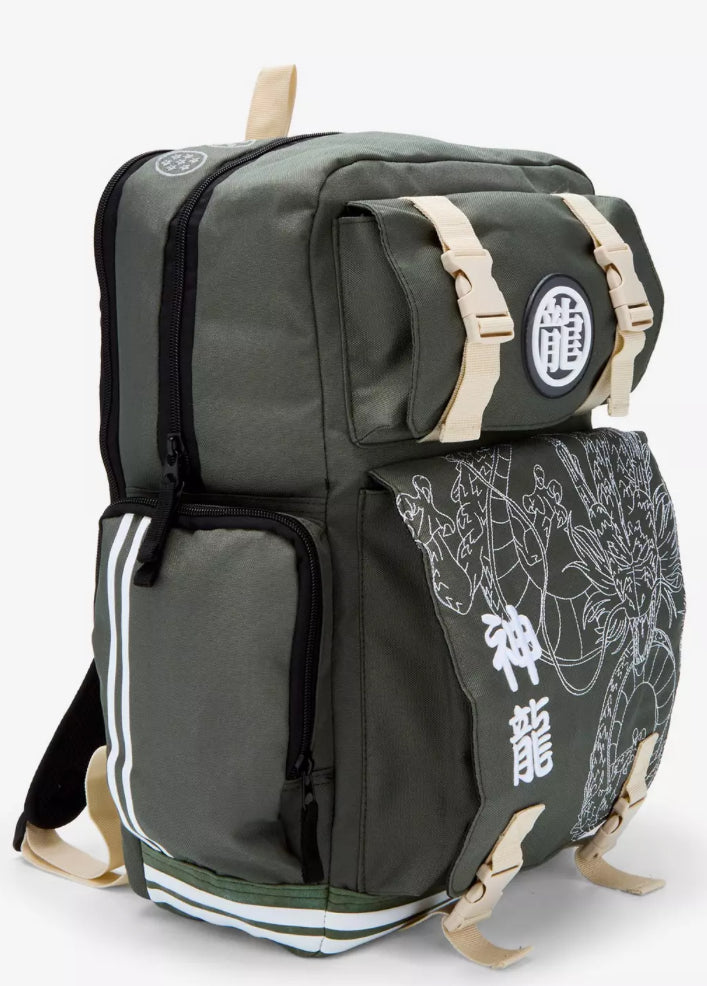 Dragon Ball Z Shenron Tonal Embroidered Multi Pocket Backpack