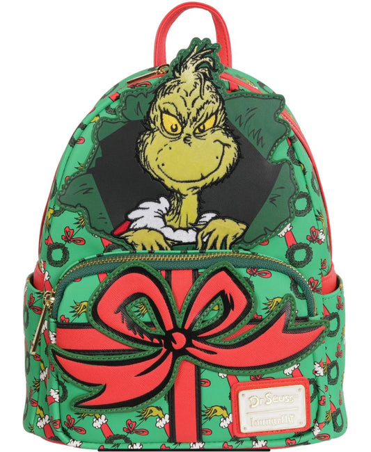 How the Grinch Stole Christmas Grinch Christmas Present Mini-Backpack - Entertainment Earth Exclusive
