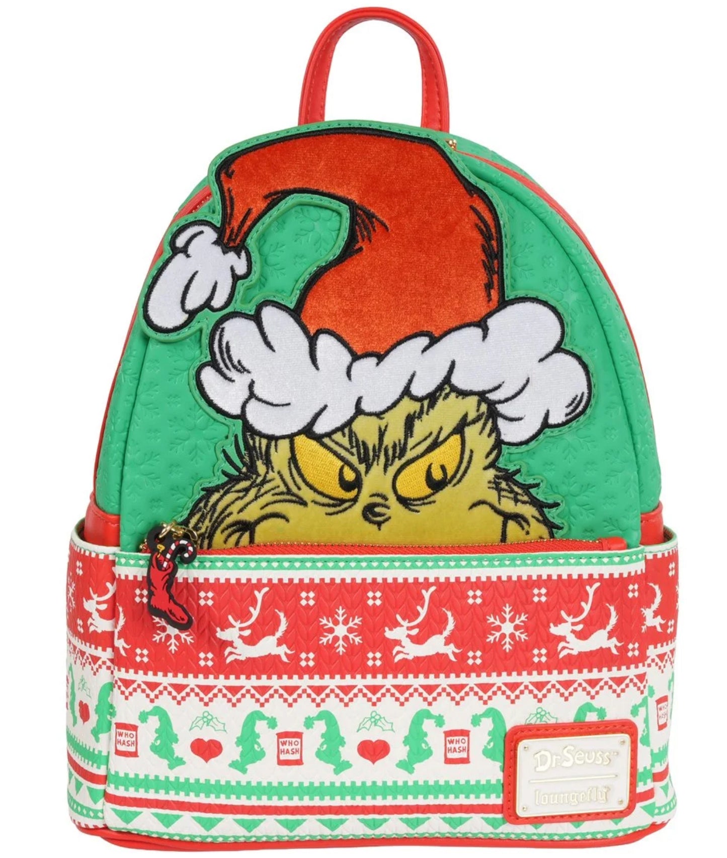 How the Grinch Stole Christmas Grinch Christmas Sweater Mini-Backpack - Entertainment Earth Exclusive