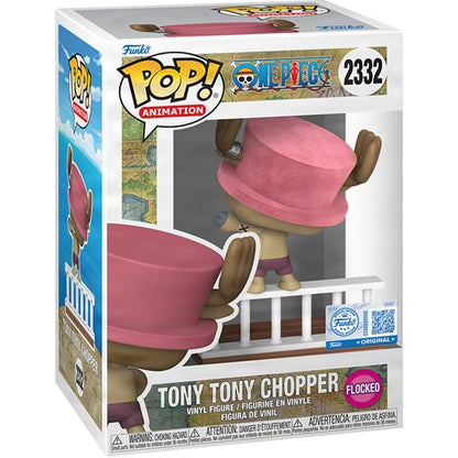 One Piece Straw Hat Pirates Tony Tony Chopper Flocked Funko Pop! Vinyl Figure #2332 - Entertainment Earth Exclusive