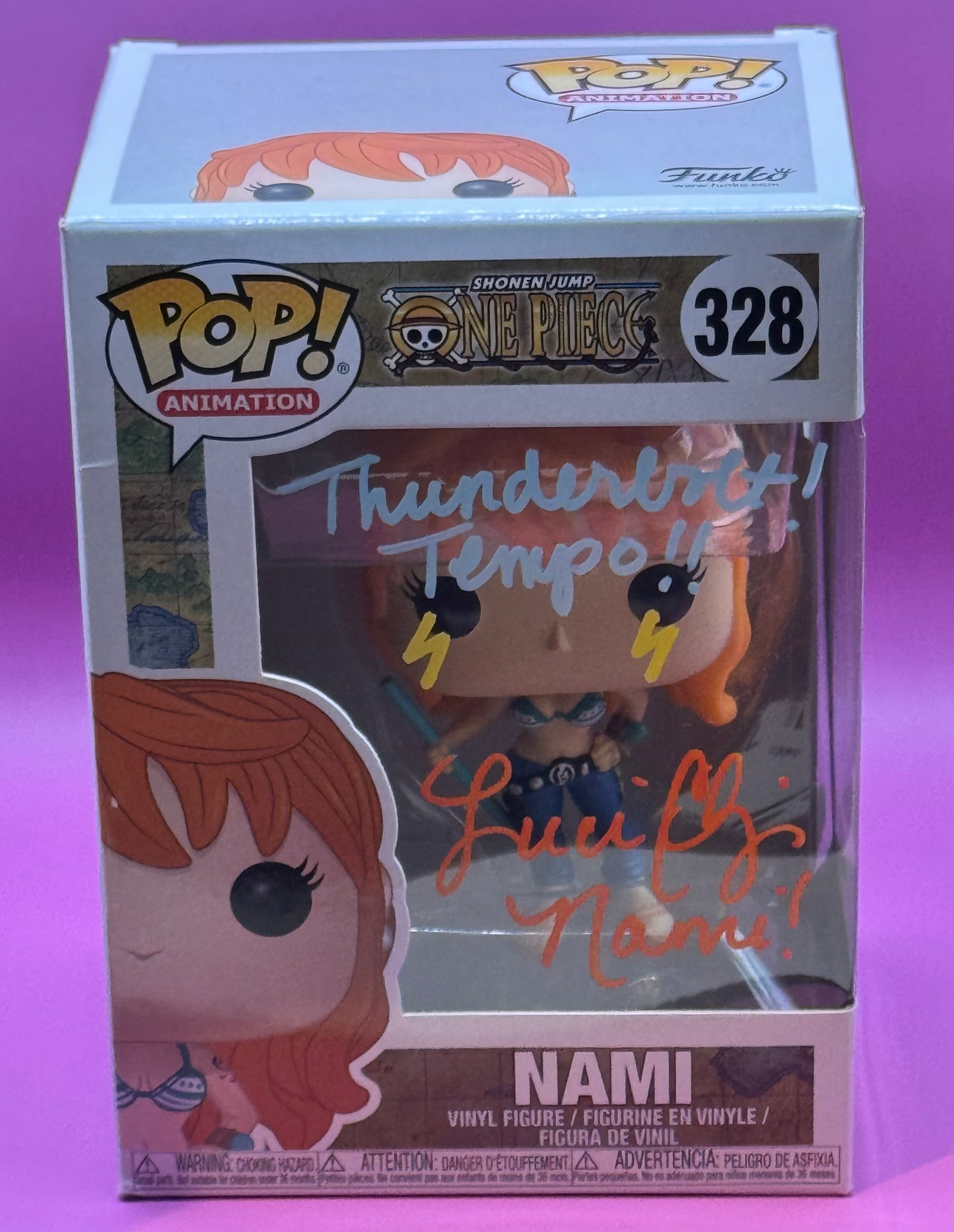 Funko -ONE PIECE 328 NAMI- Signed by Luci Christian