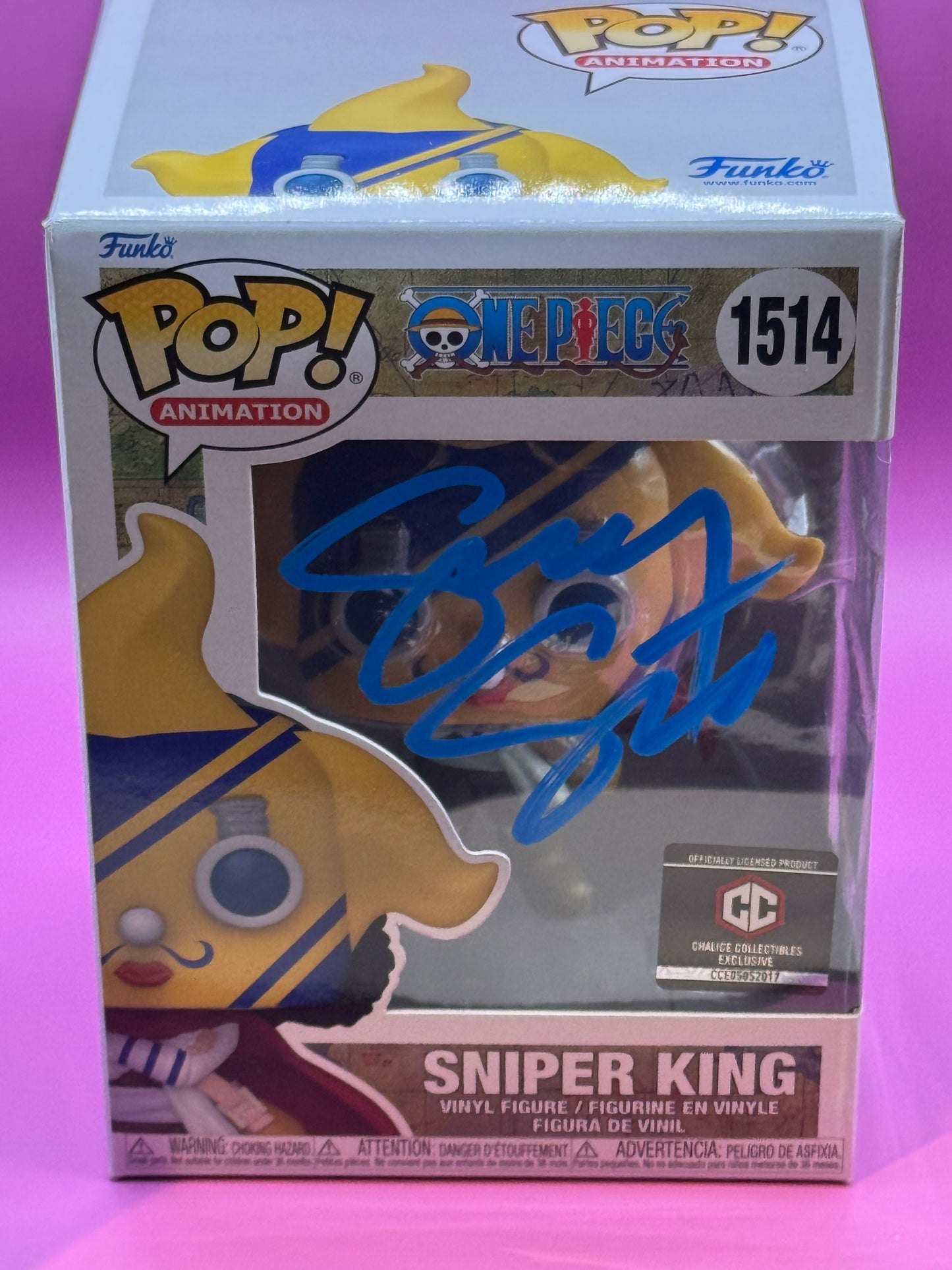 Funko -ONE PIECE 1514 Sniper King- Signed By Sonny Strait