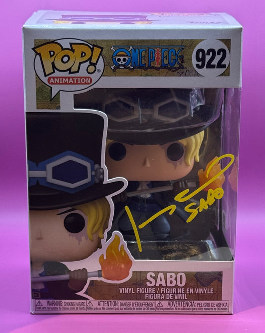 Funko -ONE PIECE 922 Sabo- Signed by Johnny Yong Bosch